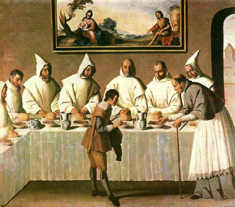 Francisco de Zurbaran st, hugo in the refectory oil painting image
